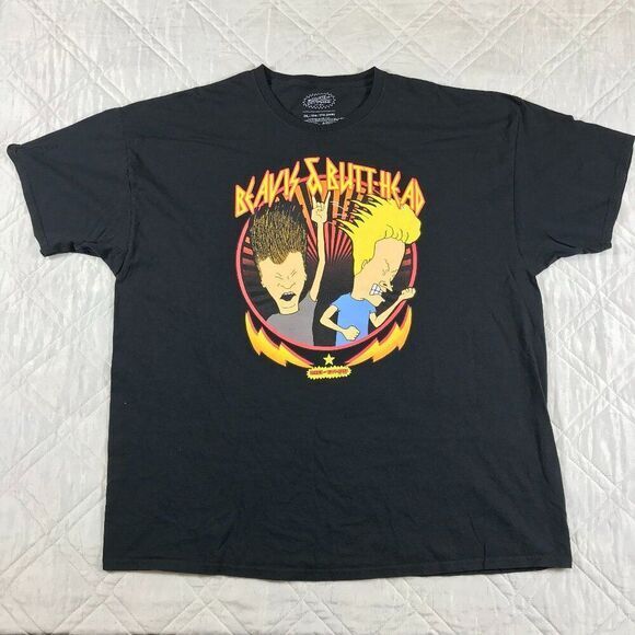 Classic Beavis & Butt-Head ROCKING OUT‎ black T shirt 3XL - Picture 1 of 4